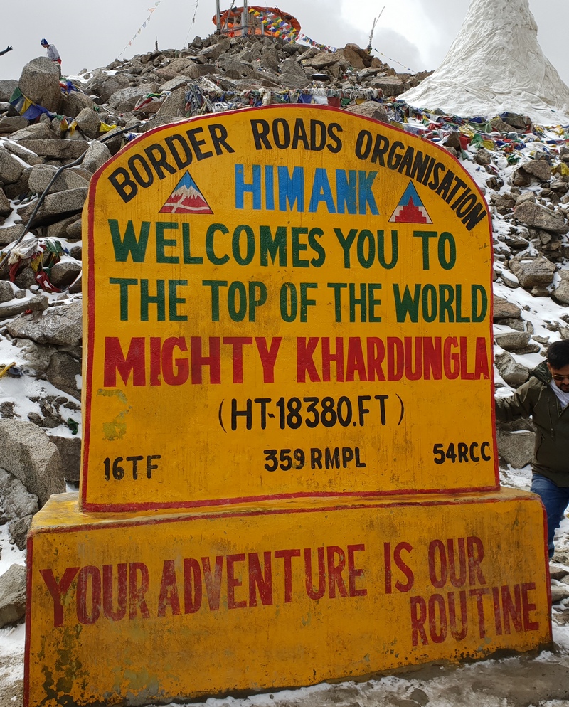 Khardungla Pass Pose at the Iconic Signboard